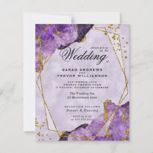 Papier Mariage Budget Amethyst Cristal Gemstone