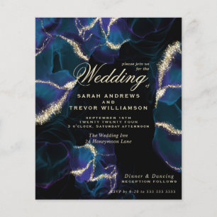 Papier Mariage Budget Cobalt Blue Purple Encre d'alcool p