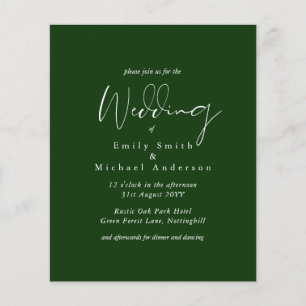 Papier MARIAGE BUDGET Couleurs Vert Sage Olive Invitation