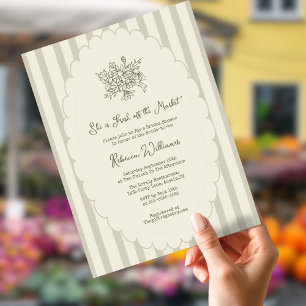 Papier Mariage Budget Frais du Marché Vert Sauge Shower