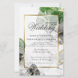 Papier Mariage Budget Or Emerald Vert Onyx