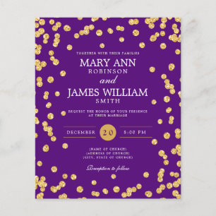 Papier Mariage Budget Parties scintillant or Confetti Pur