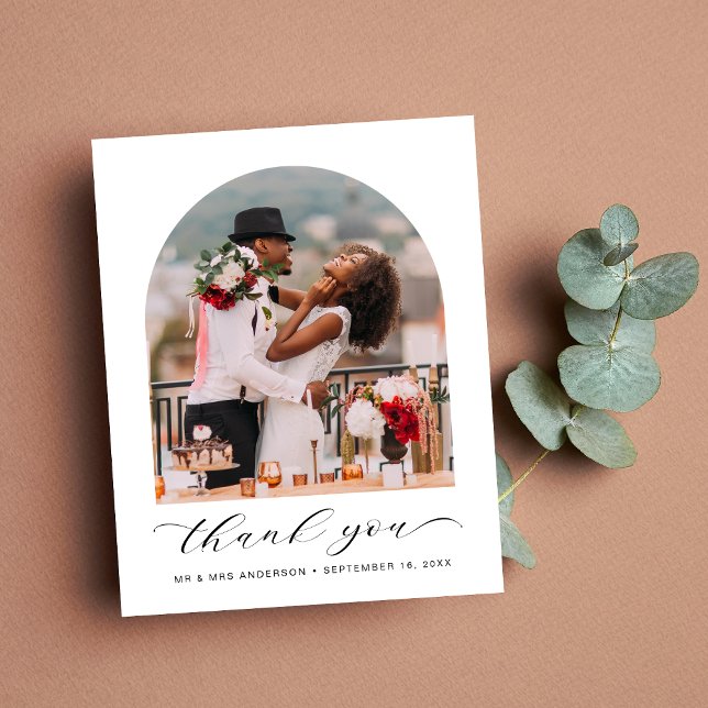 Papier Mariage Budget Photo Arrière Cadre Merci (Créateur téléchargé)