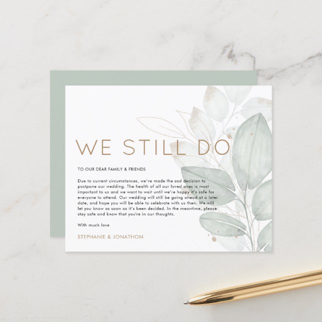 Papier Mariage Budget Reporter Nous Faisons Toujours Fair (Devant/Arrière en situation)