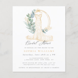 Papier Mariage Budget Robe de douche nuptiale Invitation