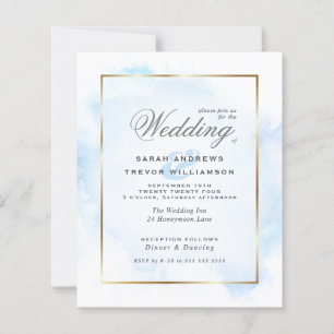 Papier Mariage Budget Sky Blue Watercolor Laver
