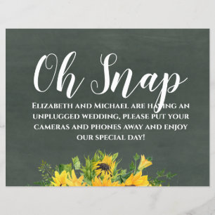 Papier Mariage budgétaire débranché Oh Snap Chalk tournes