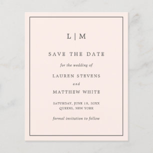 Papier Mariage budgétaire rose vif simple Enregistrer la 