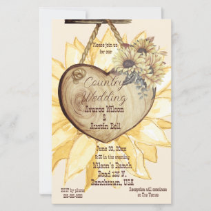 Papier Mariage campagnard tournesol