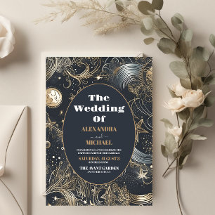 Papier Mariage céleste argent élégant budget