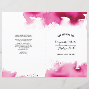Papier MARIAGE CEREMONY chic aquarelle rose