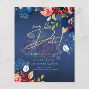 Papier Mariage Champêtre en Bourgogne Fleurs Bleues ÉVÉNE