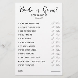 Papier Mariage Chaussure mariée ou mariée noir et blanc