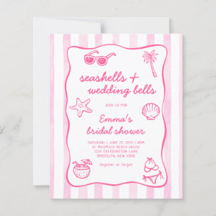 Papier Mariage Coquillages Roses Budget Cloches de Mariag