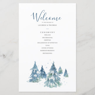 Papier Mariage d'aquarelle hiver À feuillage persistant T