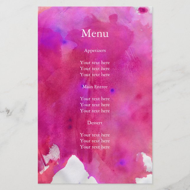 Papier Mariage d'aquarelle rose (Devant)