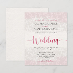 Papier Mariage d'aquarelle rose pâle Budget Floral