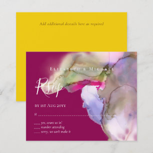 Papier MARIAGE d'aquarelle RSVP BUDGET
