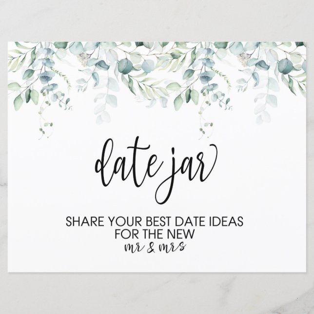 Papier Mariage Date Jar SIGNE - Mariage Eucalyptus (Devant)