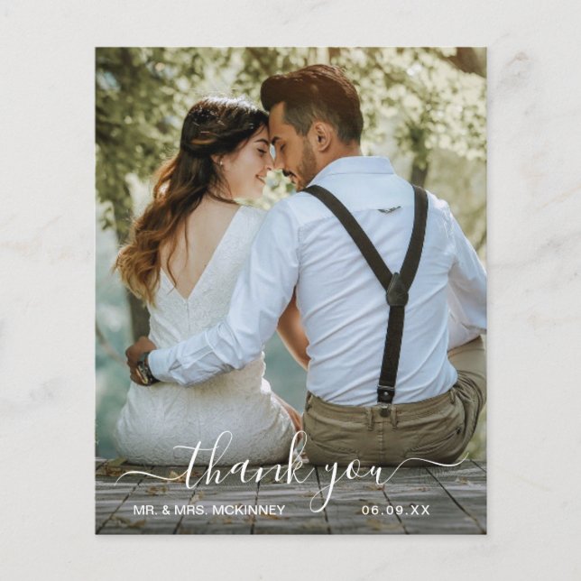 Papier Mariage de budget photo simple script (Devant)