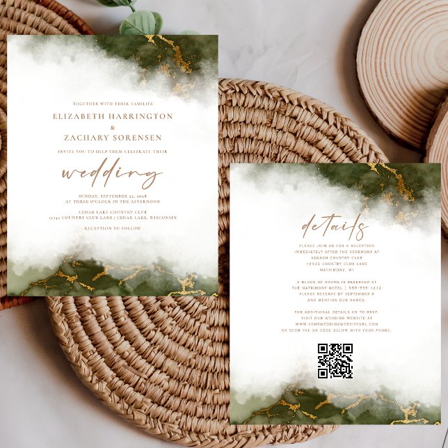 Papier Mariage de code QR du code QR du marbre budgétaire (Créateur téléchargé)