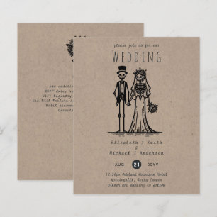 Papier Mariage de Halloween Cartoon mariée pièce dessinée