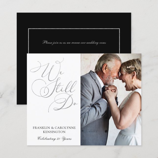 Papier MARIAGE de l'année de Vow du budget Silver Foil Re (Devant / Derrière)