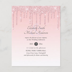 Papier MARIAGE de Parties scintillant rose
