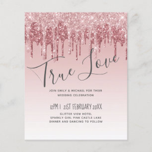 Papier MARIAGE de Parties scintillant rose or Rose