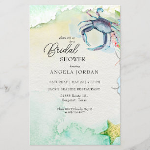 Papier Mariage de plage dans le Maryland avec crabe - Bud