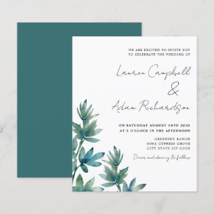Papier Mariage de remplissage d'aquarelle botanique budgé