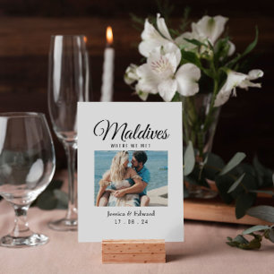 Papier Mariage Destination Nom de la table Couple Voyage 