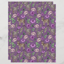 Papier Mariage Donkey en violet