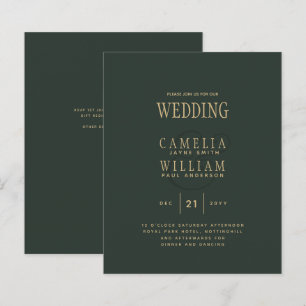 Papier Mariage du budget de l'or vert OLIVE