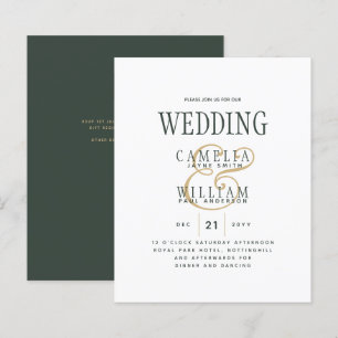 Papier Mariage du budget de l'or vert OLIVE