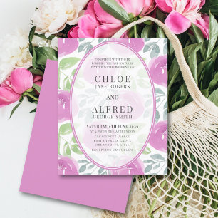 Papier Mariage Économique Chic Fleurs Aquarelle Rose