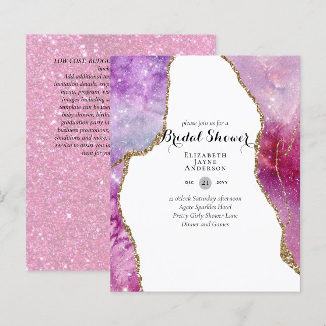 Papier Mariage Élegant et Étincelant à PETIT PRIX (Devant / Derrière)