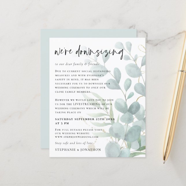 Papier Mariage en direct sur Internet avec un budget Euca (Devant/Arrière en situation)