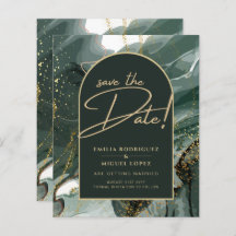 Mariage en marbre moderne Emerald Green Gold Agate