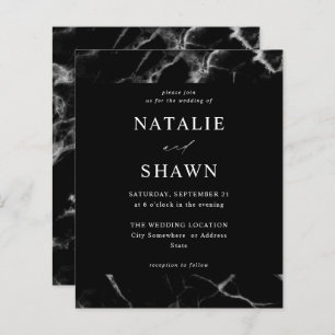Papier Mariage en marbre noir Budget