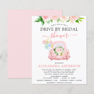Papier Mariage en voiture à petit budget Fleurs rose blus