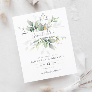 Papier Mariage Eucalyptus Budget Vert