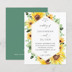 Papier Mariage floral Budget Sunflower & Eucalyptus MOD