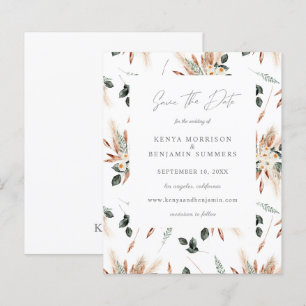 Papier Mariage Floral Cuivre et Beige Bohème Économique
