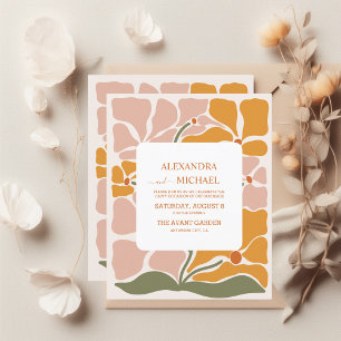 Papier Mariage Floral Rétro Bohème Économique