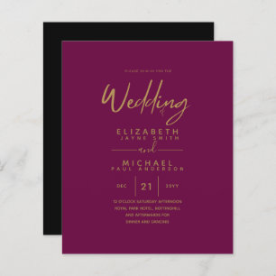 Papier Mariage Fuchsia Gold Budget