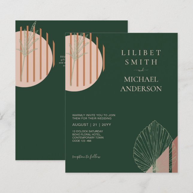 Papier Mariage géométrique japonais Abstrait (Devant / Derrière)