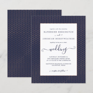 Papier Mariage géométrique Rose bleu Budget Marine