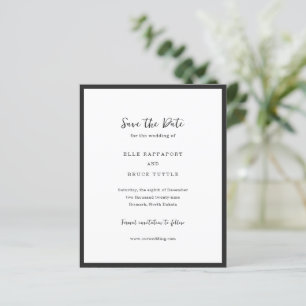 Papier Mariage Minimaliste Typographie Moderne Enregistre