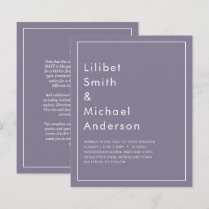 Papier MARIAGE monochrome Dusté violet BUDGET Lavande